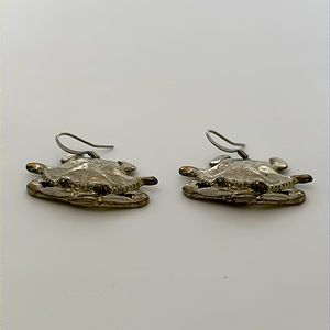 Vintage Maurice Milleur Pewter Crab Earrings